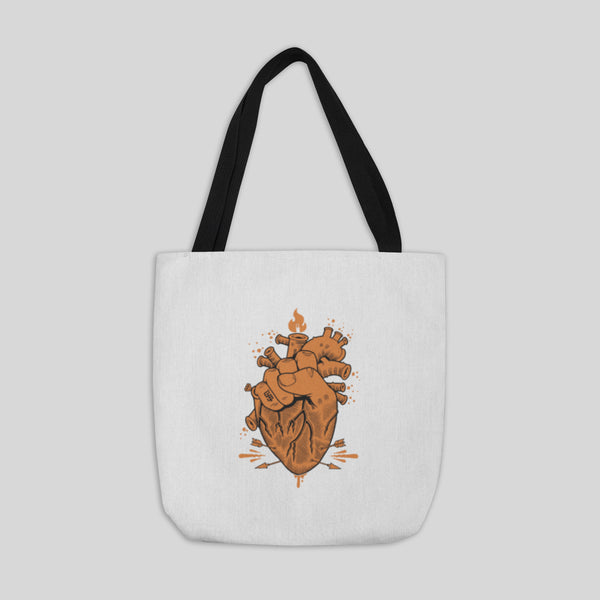 MWW - HOLD ON TO YOUR HEART WHITE TOTE