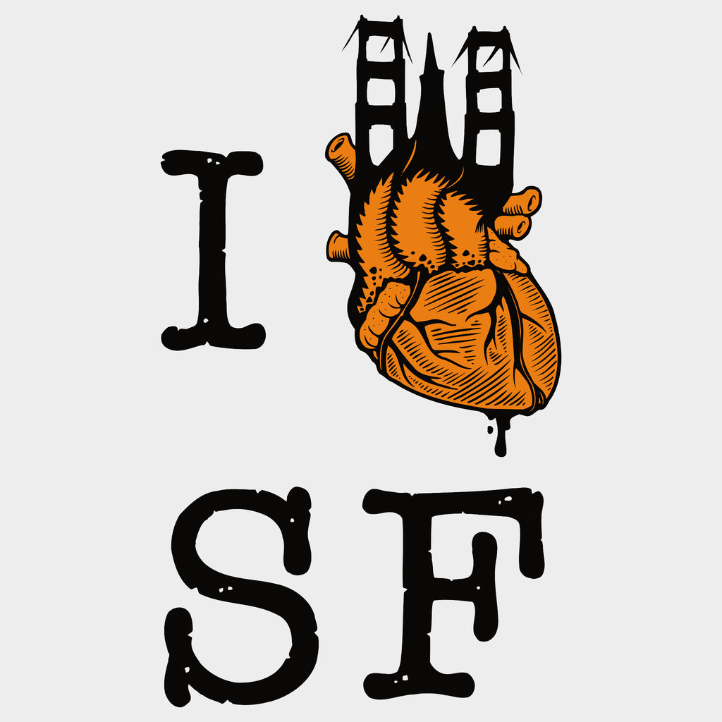 strikeforce - I HEART SF WOMEN'S CREW TEE