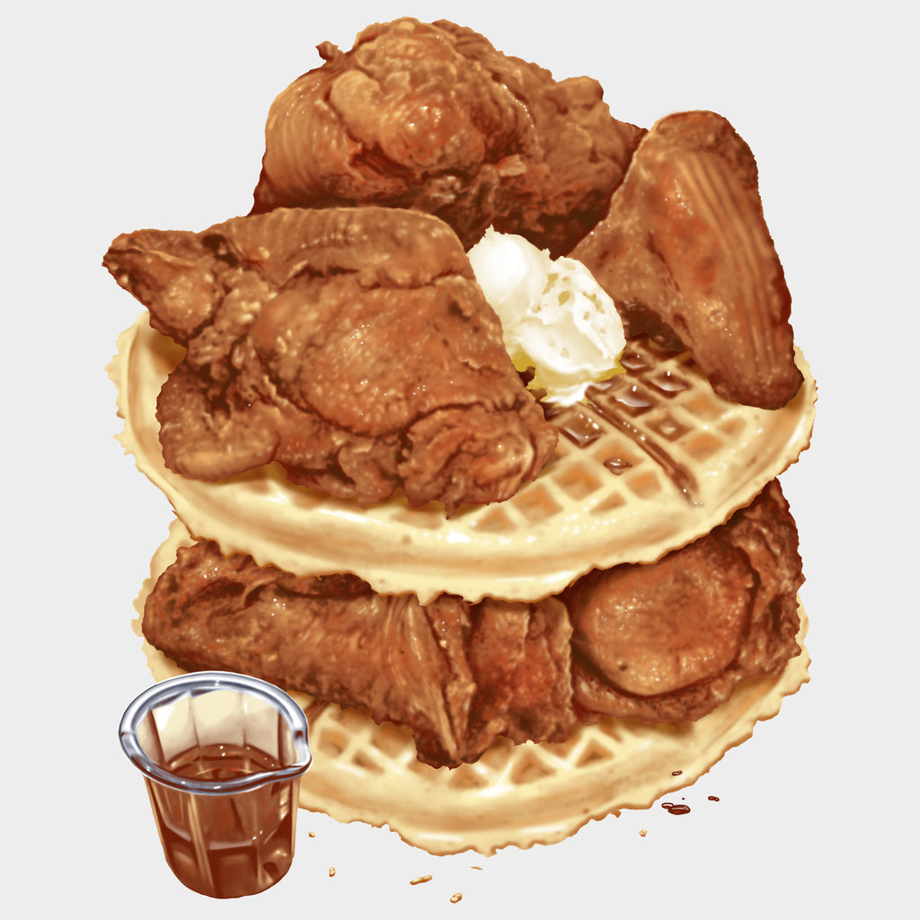 strikeforce - CHICKEN AND WAFFLES 3/4 SLEEVE