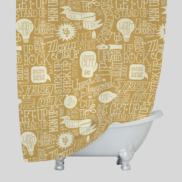 MWW - UP ROCK Shower Curtain