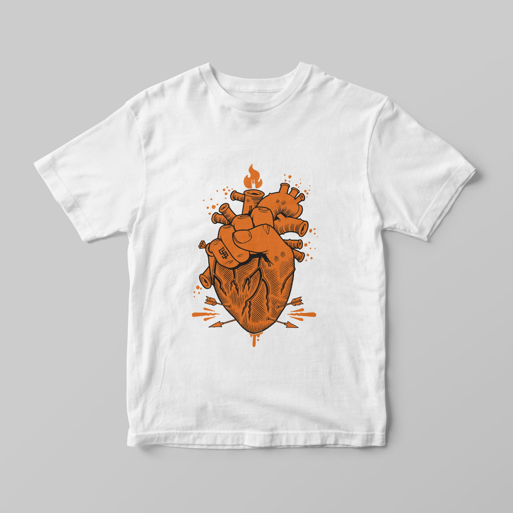 strikeforce - HOLD ON TO YOUR HEART ON WHITE YOUTH TEE