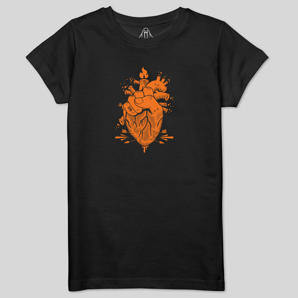 strikeforce - HOLD ON TO YOUR  HEART WOMEN'S CREW TEE