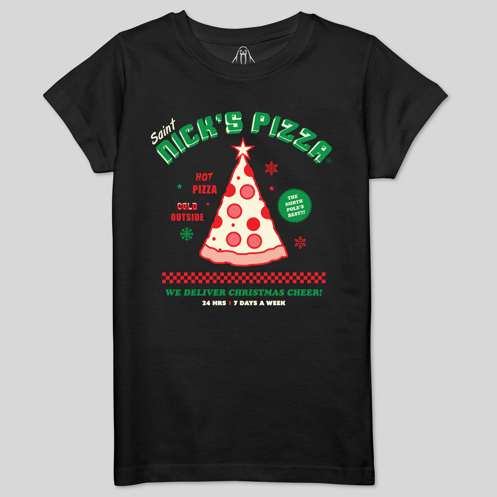 strikeforce - ST. NICK'S PIZZA WOMEN'S CREW TEE