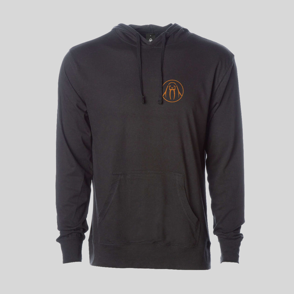 strikeforce - CIRCLE LOGO BLACK/ORANGE LIGHTWEIGHT HOODIE