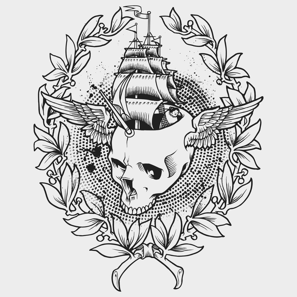 strikeforce - SKULL SAILOR MEN'S GRAPHIC TEE