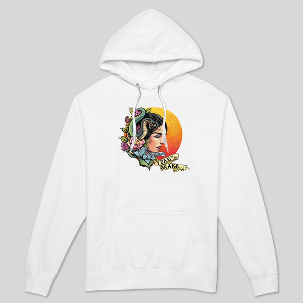 strikeforce - YEAR OF THE SNAKE MEN'S HOODIE IN WHITE BY SAM FLORES