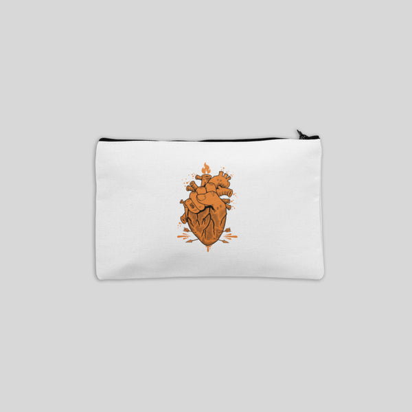 MWW - HOLD ON TO YOUR HEART WHITE ACCESSORY POUCH