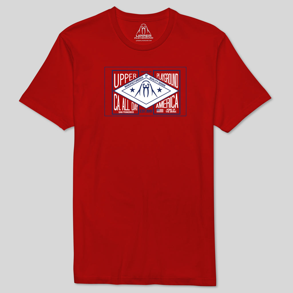 strikeforce - CA ALL DAY - PATRIOT SPECIAL IN RED MEN'S  TEE