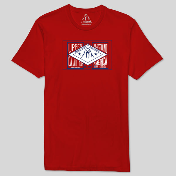 strikeforce - CA ALL DAY - PATRIOT SPECIAL IN RED MEN'S  TEE