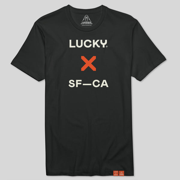 strikeforce - LUCKY X SF - BLACK MEN'S  TEE