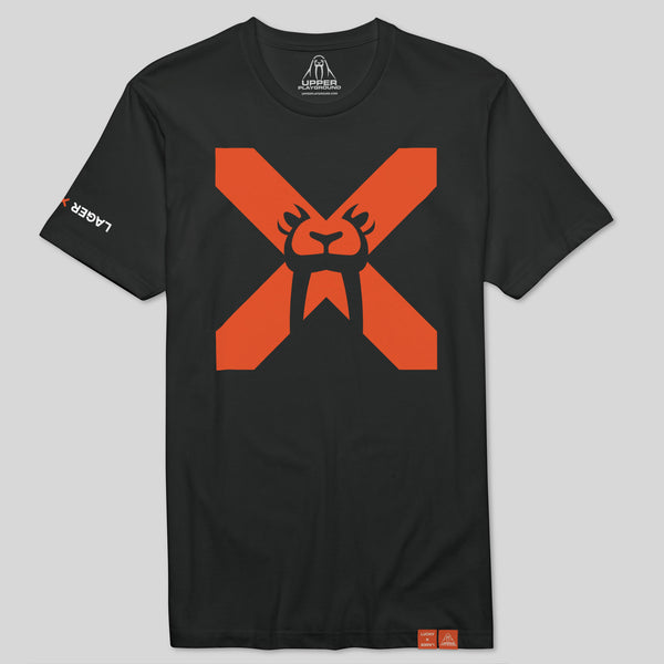 strikeforce - X EYES - LUCKY LAGER x UP - BLACK MEN'S  TEE