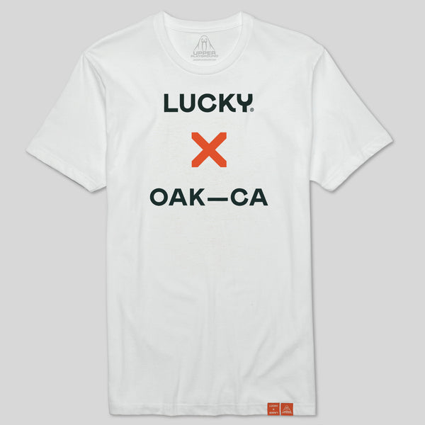 strikeforce - LUCKY X OAK - WHITE MEN'S  TEE