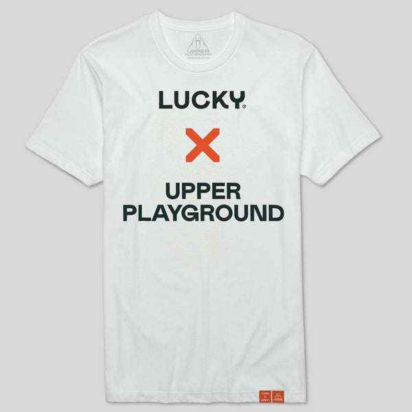 strikeforce - LUCKY X UPPER PLAYGROUND - WHITE MEN'S  TEE