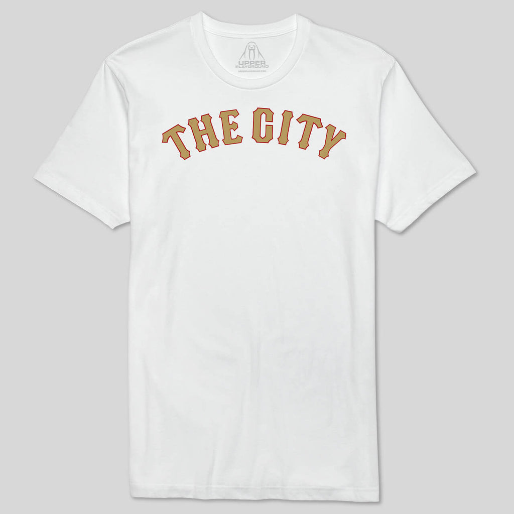 strikeforce - THE CITY IN RED & GOLD -  MEN'S  TEE