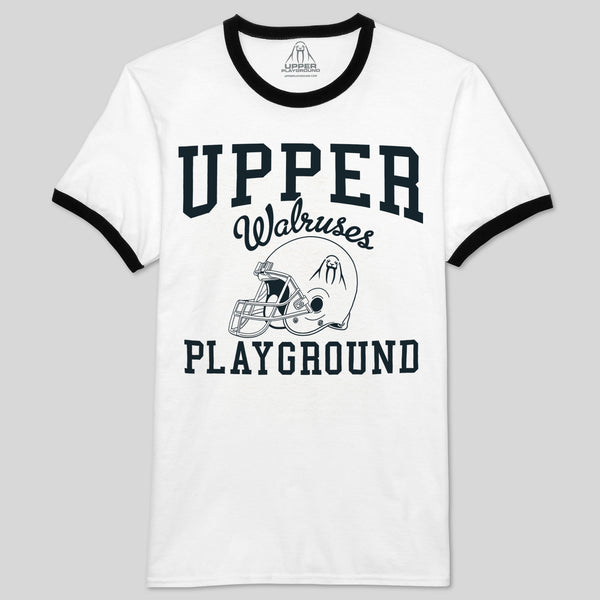 strikeforce - WALRUSES FOOTBALL - NAVY MEN'S RINGER TEE