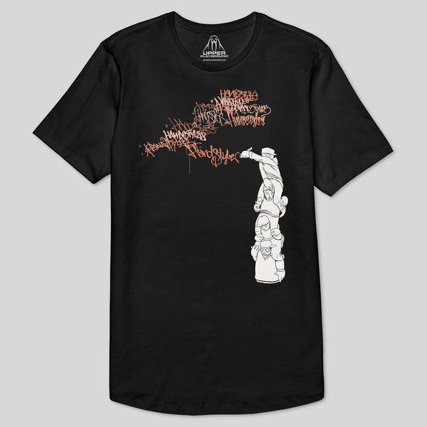strikeforce - TEAM GRAFFITI MEN'S LONG BODY TEE