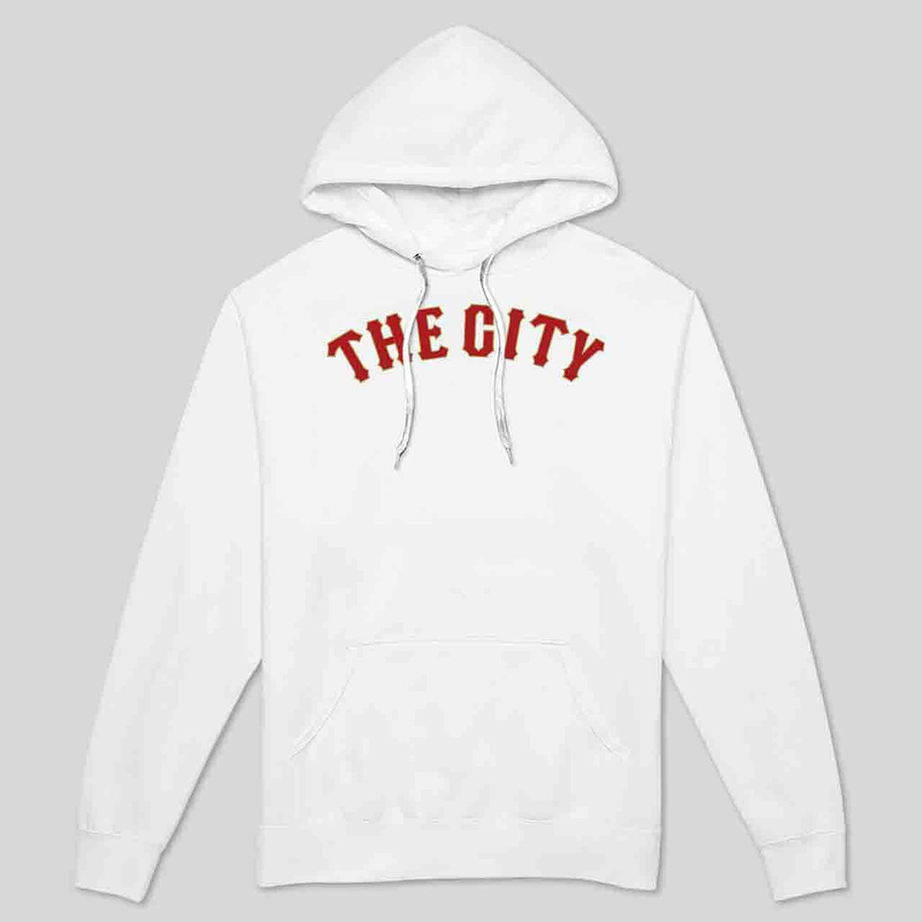 strikeforce - THE CITY IN GOLD & RED - PULLOVER  MEN'S HOODIE