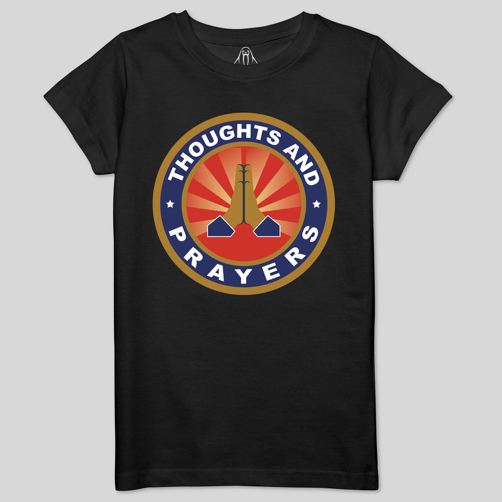 strikeforce - THOUGHTS  AND PRAYERS WOMEN'S CREW TEE