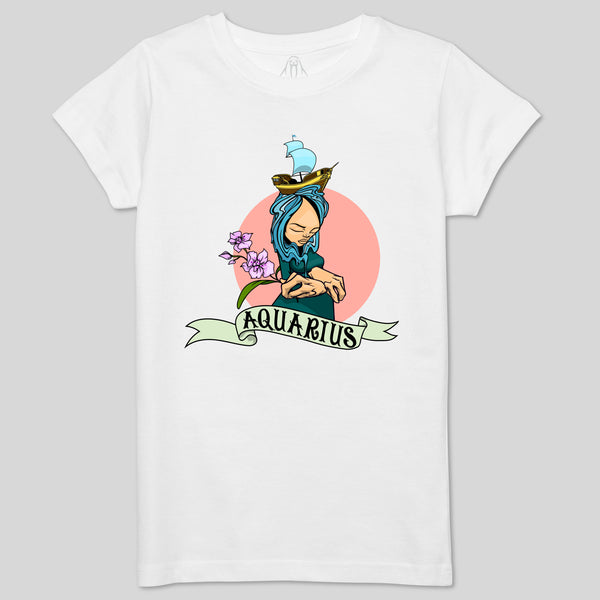 strikeforce - AQUARIUS BY SAM FLORES WOMEN'S CREW TEE