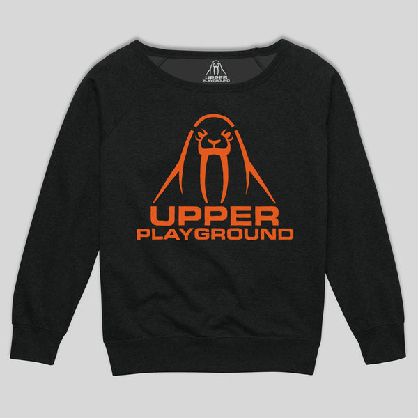 strikeforce - STENCIL LOGO WOMEN'S SCOOP NECK SWEATSHIRT