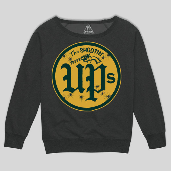 strikeforce - SHOOTIN' UPS WOMEN'S SCOOP NECK SWEATSHIRT