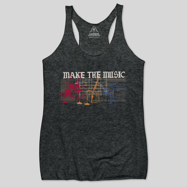 strikeforce - MAKE THE MUSIC WOMEN'S RACERBACK TANK