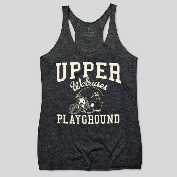 strikeforce - WALRUSES FOOTBALL - WHITE WOMEN'S RACERBACK TANK