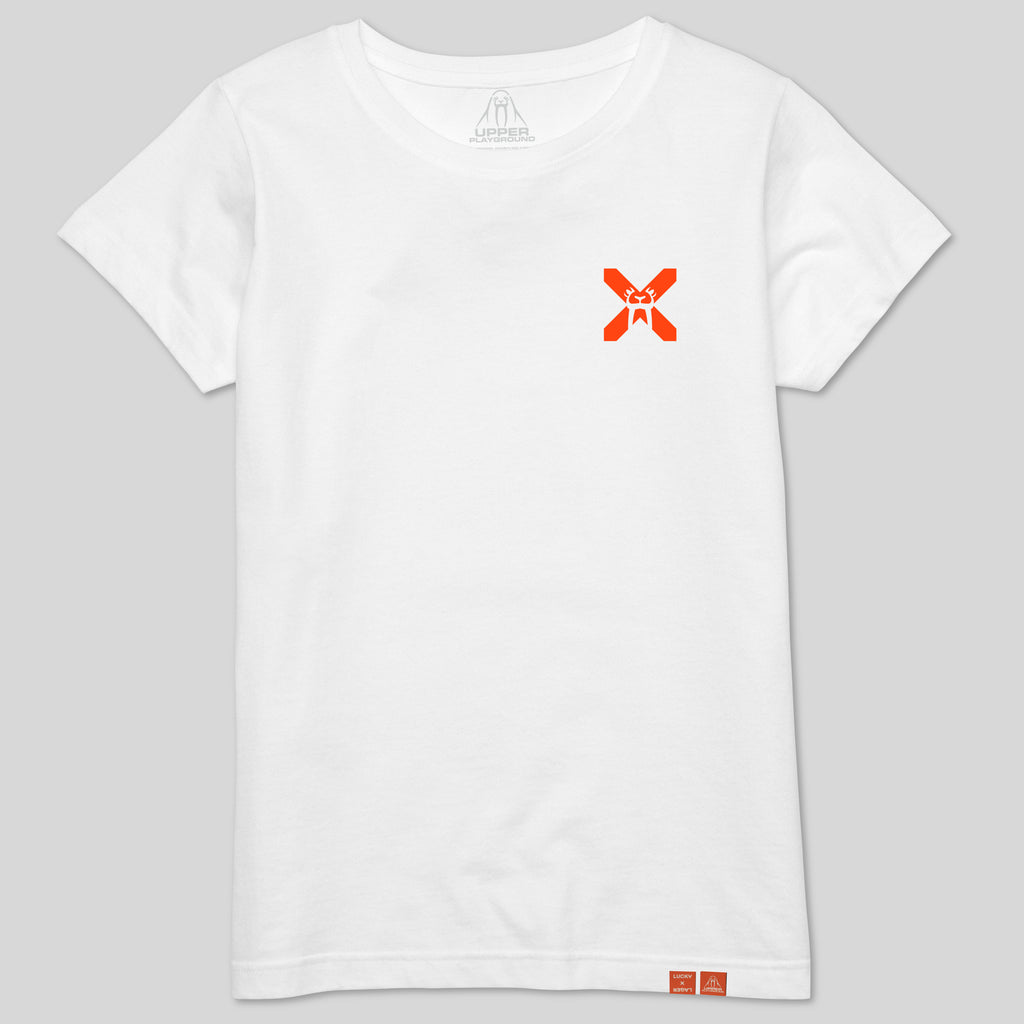 strikeforce - LL STACK WITH X EYES ON WHITE - WOMEN'S WOMEN'S CREW TEE