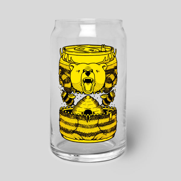 strikeforce - Bumble Beer Glass Can by Jeremy Fish