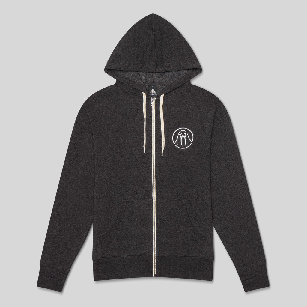 Upper Playground - Lux - LIGHTWEIGHT CIRCLE LOGO HOODIE IN CHARCOAL HEATHER