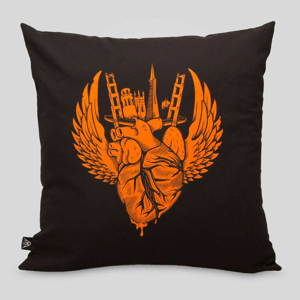 MWW - I Left My Heart in SF Pillow Cover By Jeremy Fish
