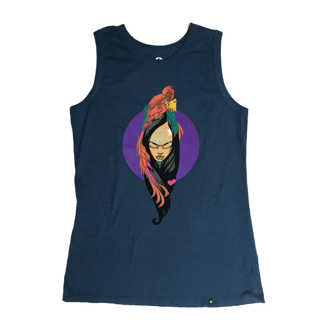Upper Playground - Lux - SAM FLORES "HEADDRESS" - WOMEN'S LIMITED EDITION AMERICAN GIANT MUSCLE TEE