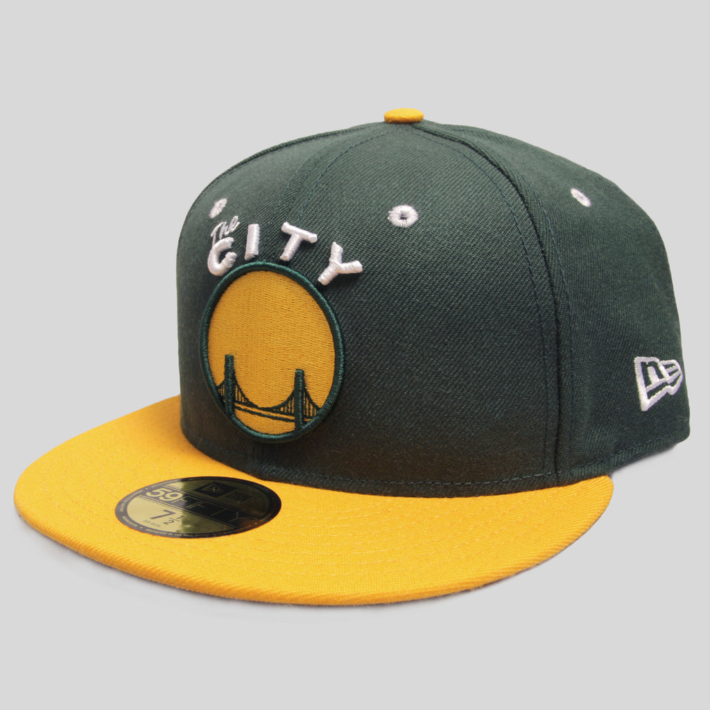 Upper Playground - Lux - THE CITY New Era Fitted Cap in Green/Gold