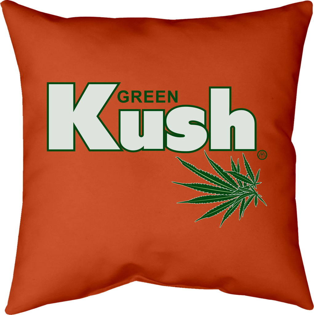 MWW - Green Kush Orange Pillow Cover by Upper Playground