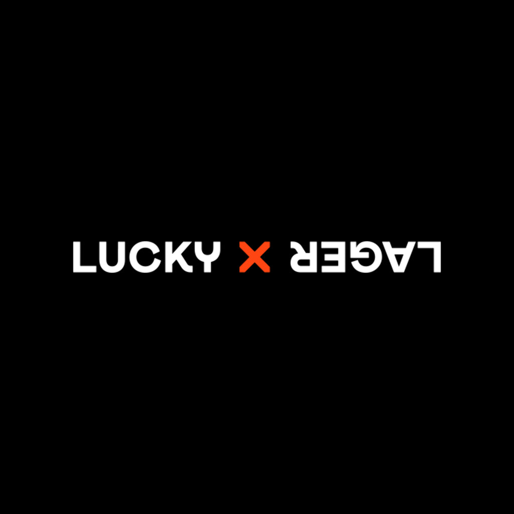 strikeforce - X RECORDS - LUCKY LAGER x UP - BLACK MEN'S  TEE