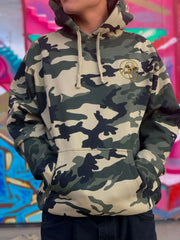 Military Camo Circle Logo Hoodie