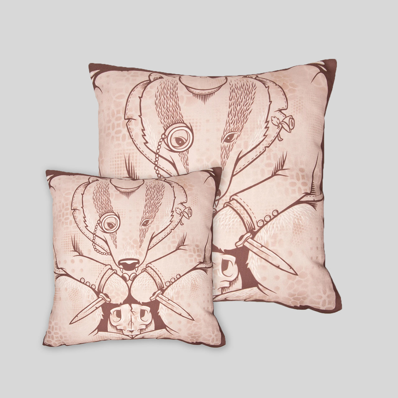 The Badgers Pillow Cover by Jeremy Fish