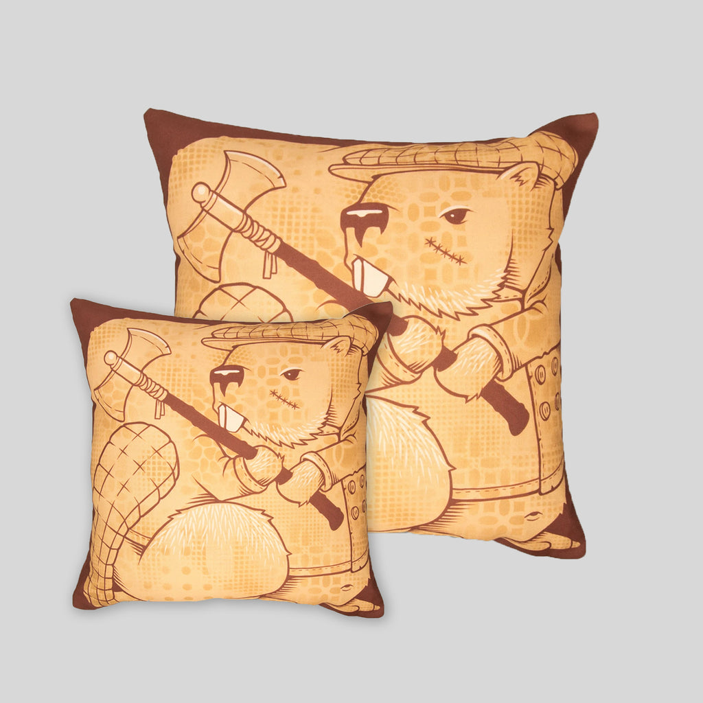 MWW - The Beavers Pillow Cover by Jeremy Fish