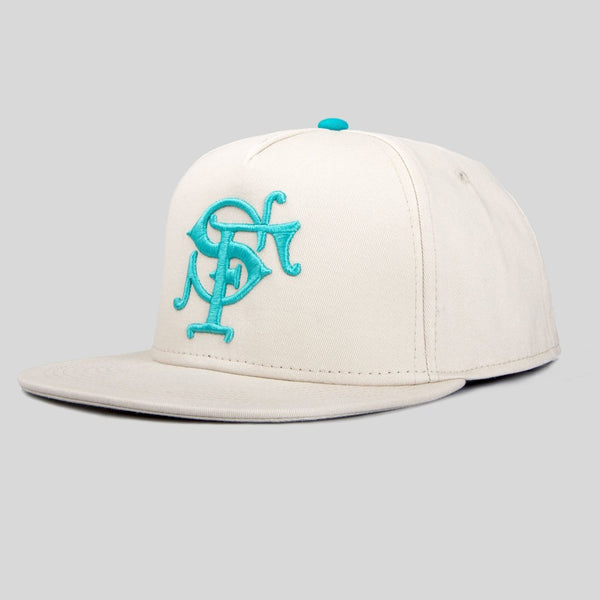 Upper Playground - Lux - SF Monogram Snapback in Stone
