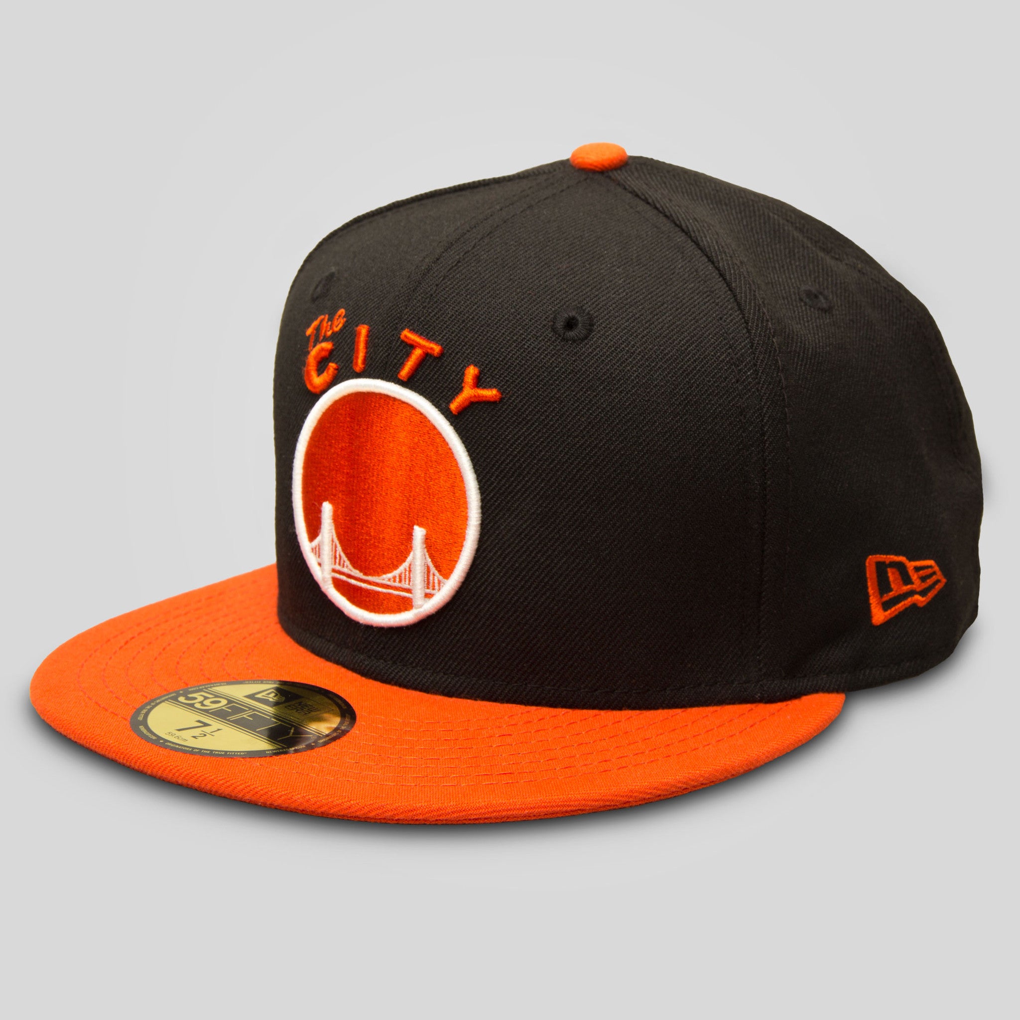 THE CITY New Era Fitted Cap in Black/Orange
